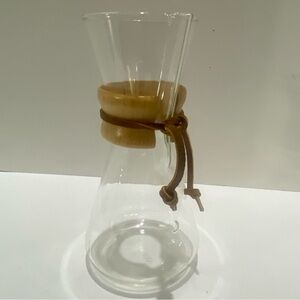 Chemex Glass Pour Over Coffee Maker Wood Collar Leather Tie Classic Brewer